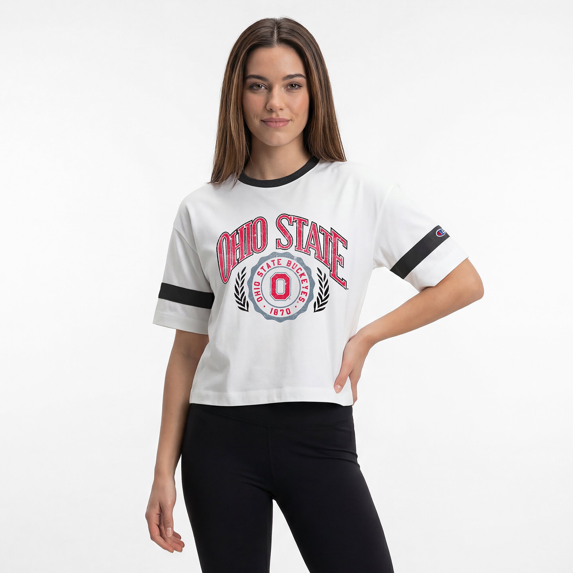 Women's Champion  White Ohio State Buckeyes Retro Oversized T-Shirt