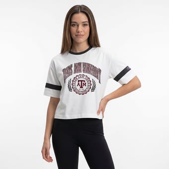 Women's Champion  White Texas A&M Aggies Retro Oversized T-Shirt