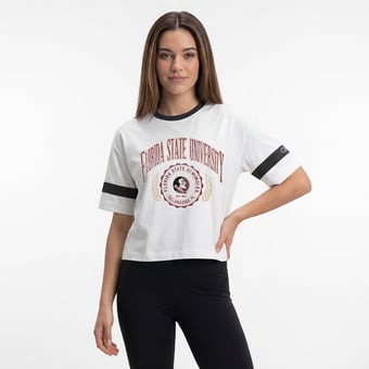 Women's Champion  White Florida State Seminoles Retro Oversized T-Shirt