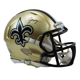 Jordyn Tyson New Orleans Saints Autographed Riddell Speed Mini Helmet