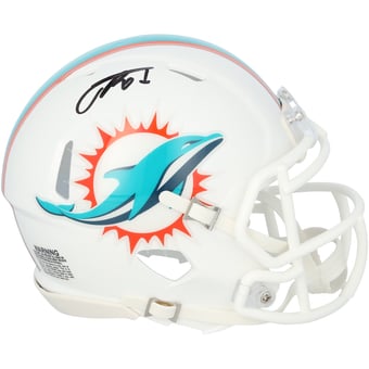 Jacob Rodriguez Miami Dolphins Autographed Riddell Speed Mini Helmet