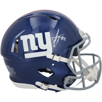 Arvell Reese New York Giants Autographed Riddell Speed Authentic Helmet