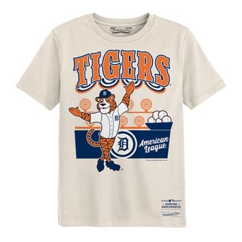Preschool Mitchell & Ness  Cream Detroit Tigers Step Back Up T-Shirt