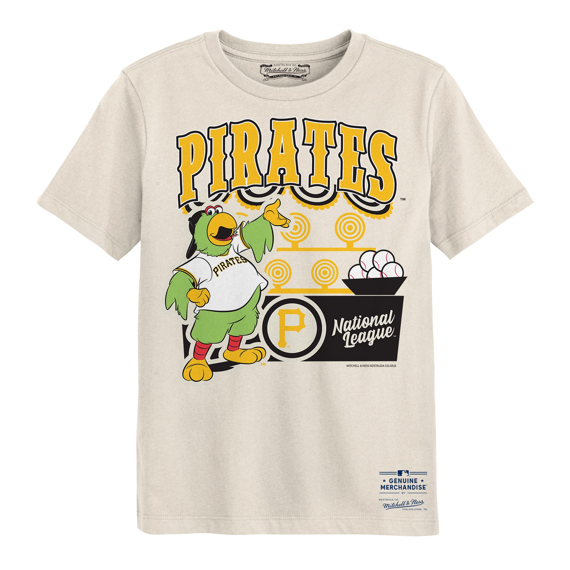 Preschool Mitchell & Ness Cream Pittsburgh Pirates Step Back Up T-Shirt