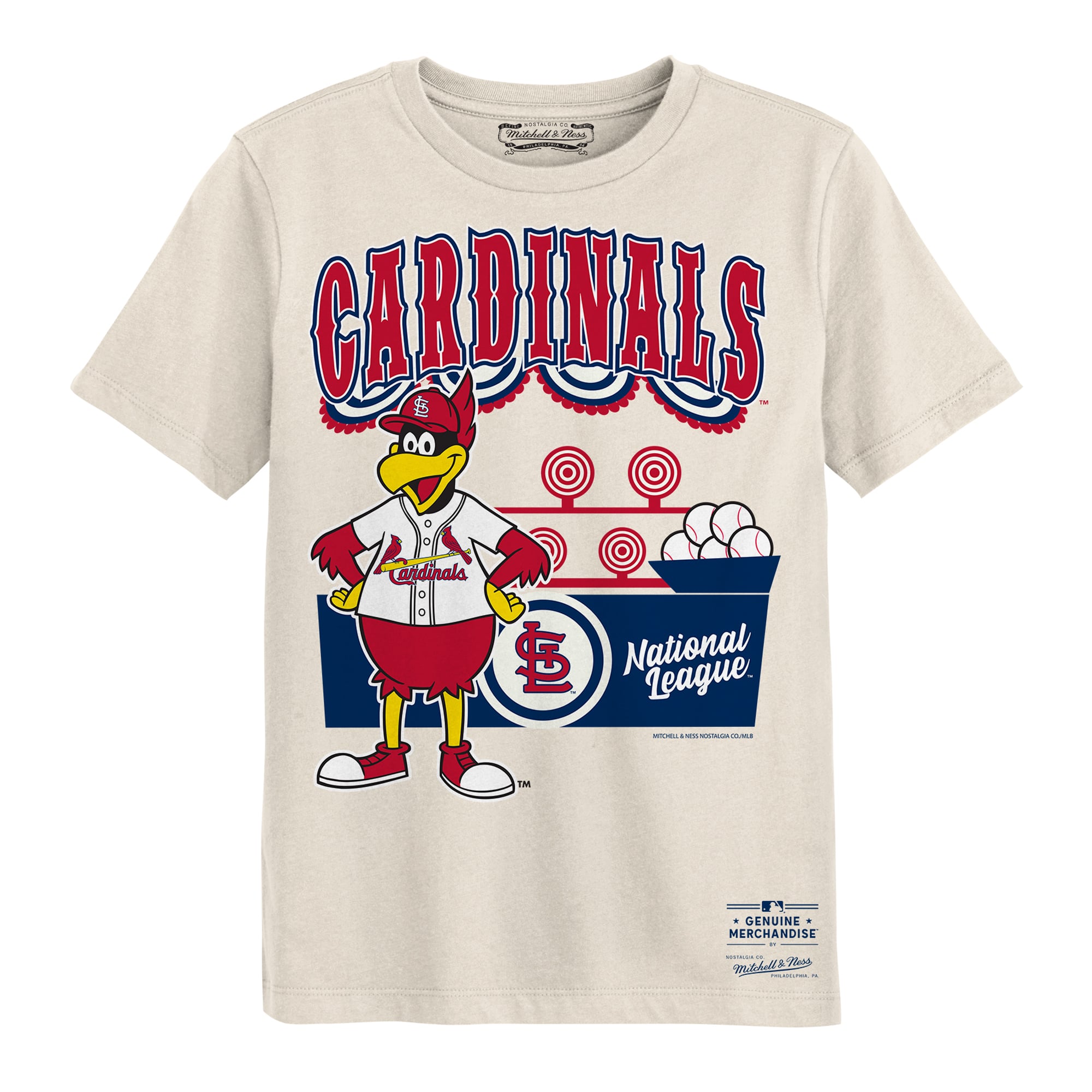 Preschool Mitchell & Ness  Cream St. Louis Cardinals Step Back Up T-Shirt