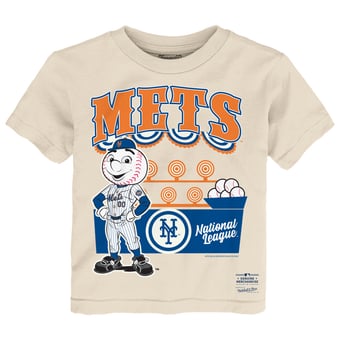 Toddler Mitchell & Ness  Cream New York Mets Step Back Up T-Shirt