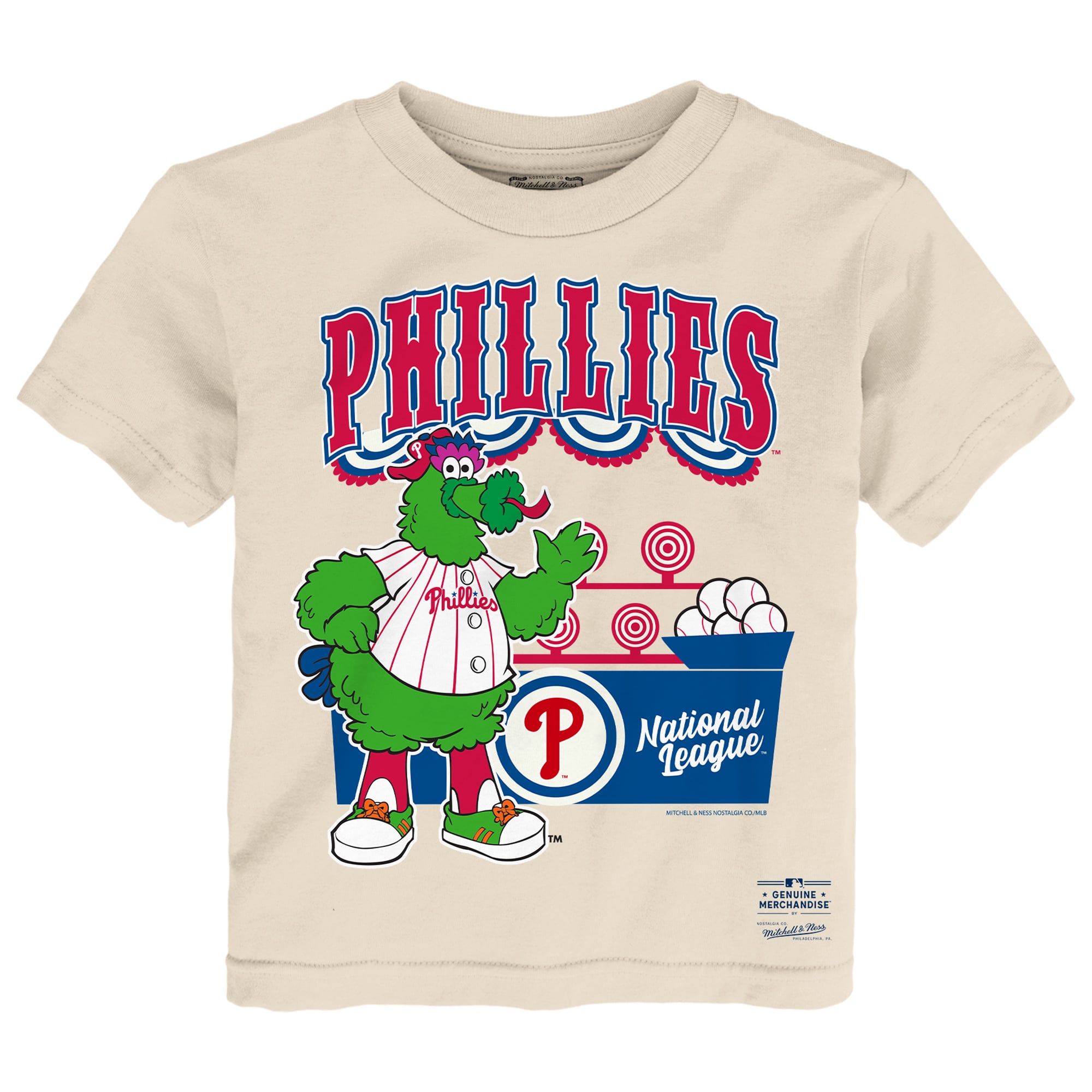 Toddler Mitchell & Ness  Cream Philadelphia Phillies Step Back Up T-Shirt