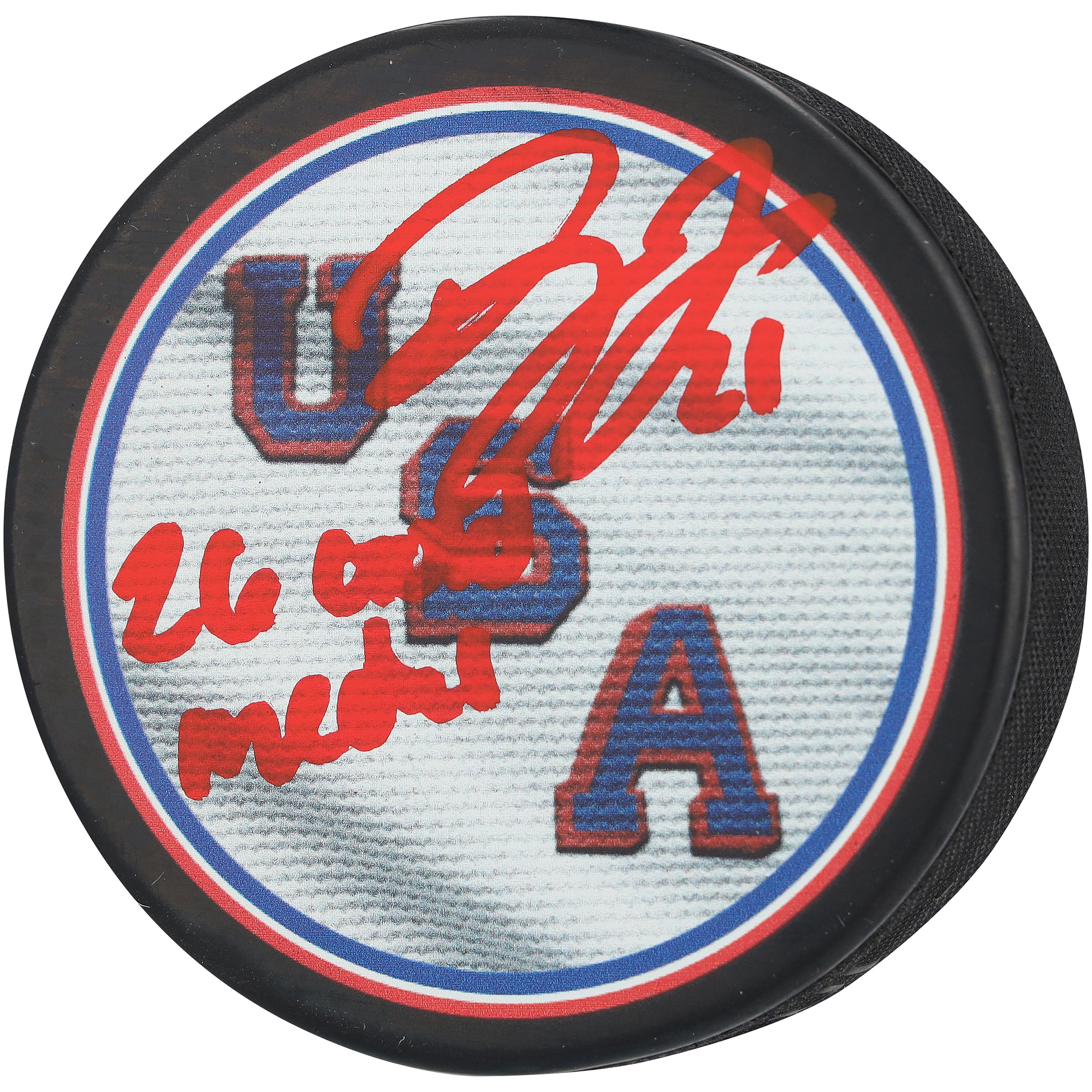 Dylan Larkin Team USA Autographed 2026 Winter Olympics Hockey Puck with "26 Gold Medal" Inscription