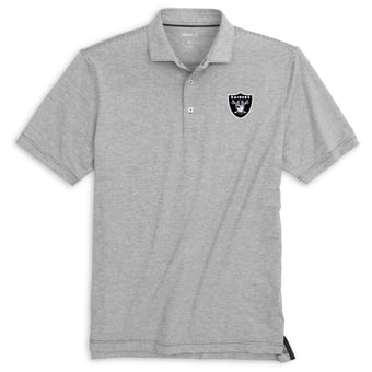 Men's johnnie-O  Charcoal Las Vegas Raiders Lyndon Performance Polo