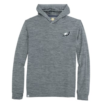 Men's johnnie-O  Heather Black Philadelphia Eagles Talon Long Sleeve Hooded T-Shirt