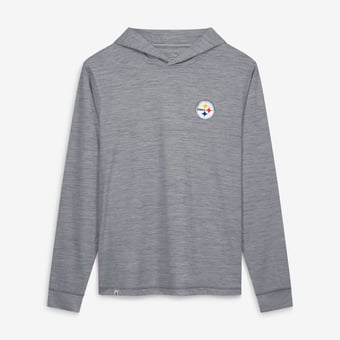 Men's johnnie-O  Silver Pittsburgh Steelers Talon Long Sleeve Hooded T-Shirt