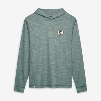 Men's johnnie-O  Heather Green Green Bay Packers Talon Long Sleeve Hooded T-Shirt