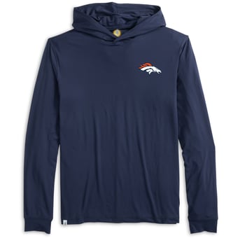 Men's johnnie-O  Navy Denver Broncos Talon Long Sleeve Hooded T-Shirt