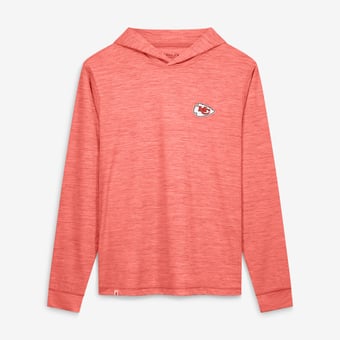 Men's johnnie-O  Heather Red Kansas City Chiefs Talon Long Sleeve Hooded T-Shirt