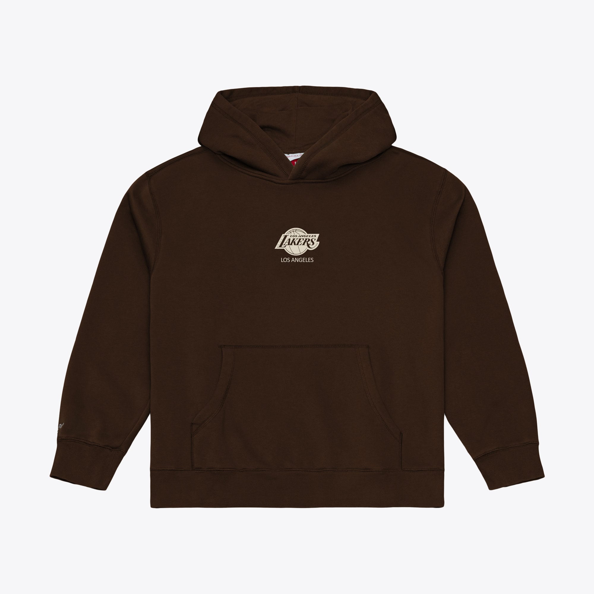 Men's Mitchell & Ness Brown Los Angeles Lakers Core Essentials Chocolate Hoodie