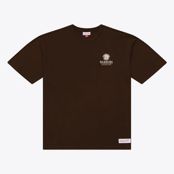 Men's Mitchell & Ness  Brown Golden State Warriors Essentials Chocolate T-Shirt