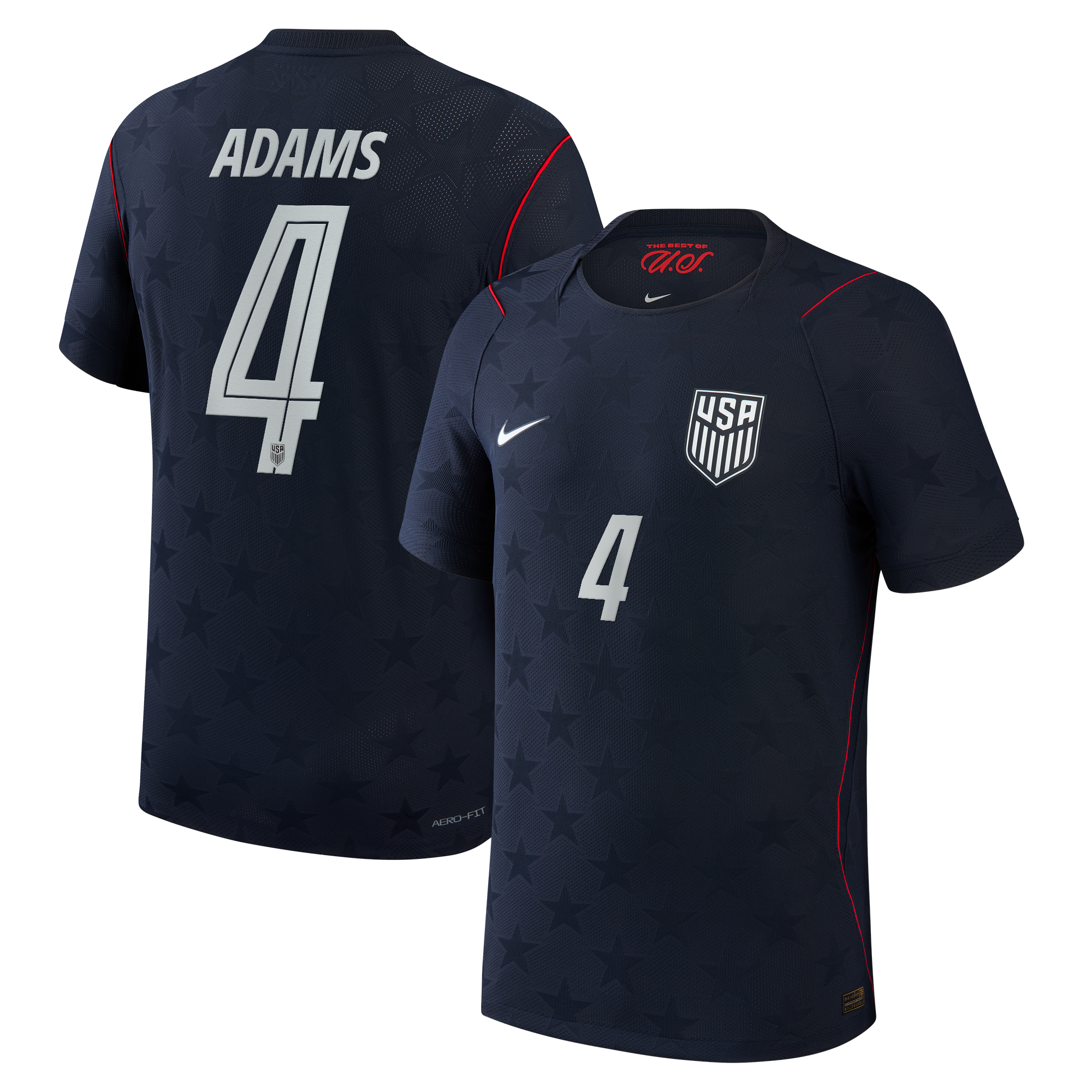 Men's Nike Tyler Adams Blue USMNT 2026 Away Match Authentic Jersey
