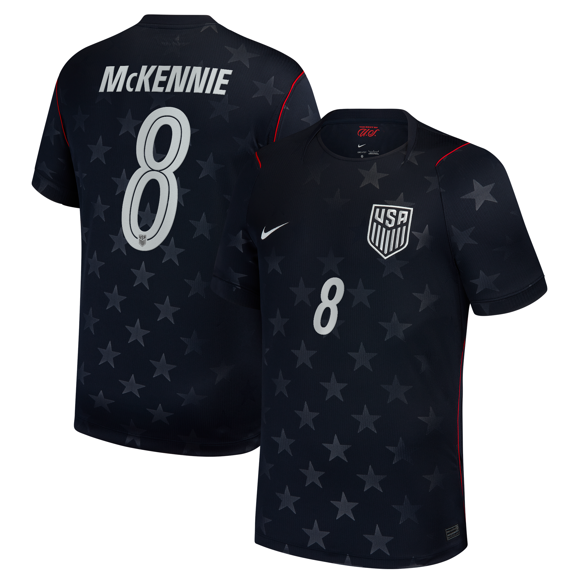Men's Nike Weston McKennie Blue USMNT 2026 Away Stadium Replica Jersey
