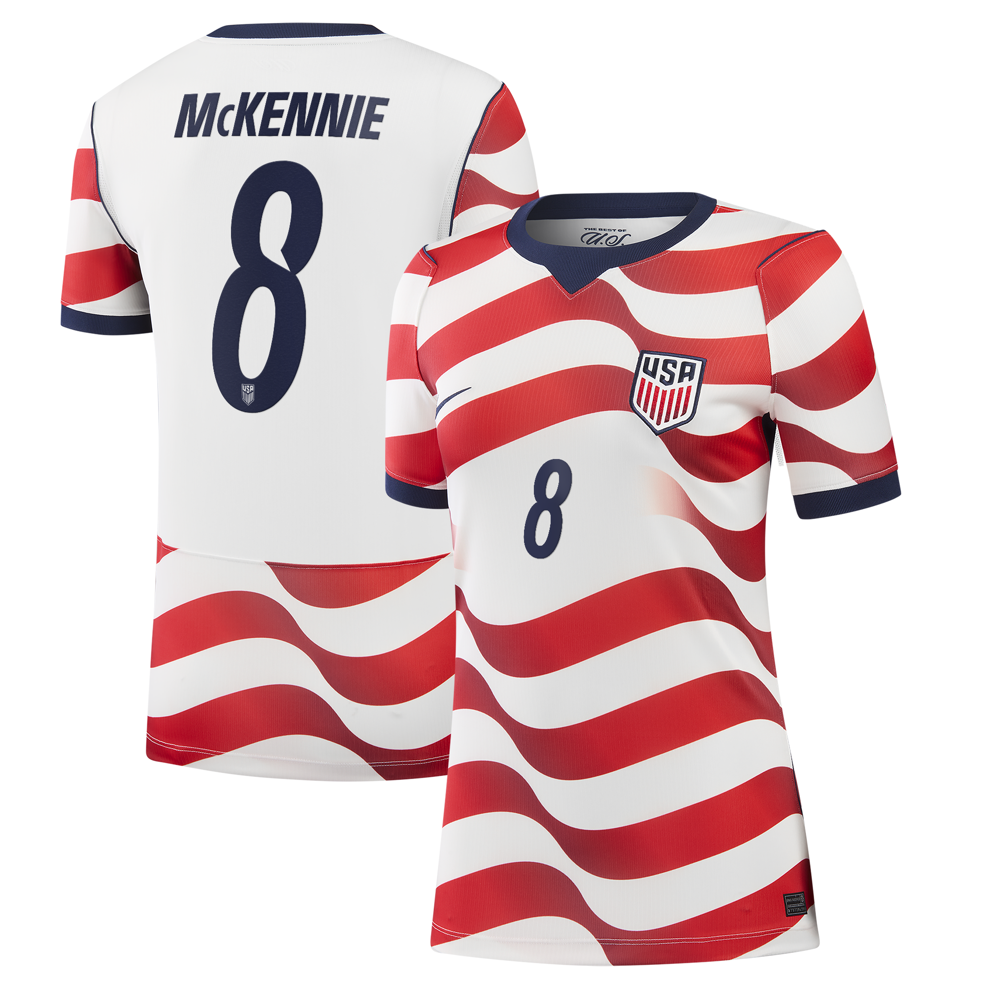 Women's Nike Weston McKennie White USMNT 2026 Home Stadium Replica Jersey