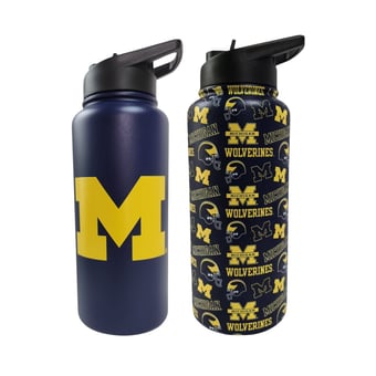 Pegasus Michigan Wolverines Game Day Duo 41oz. Stainless Steel Water Bottle Set