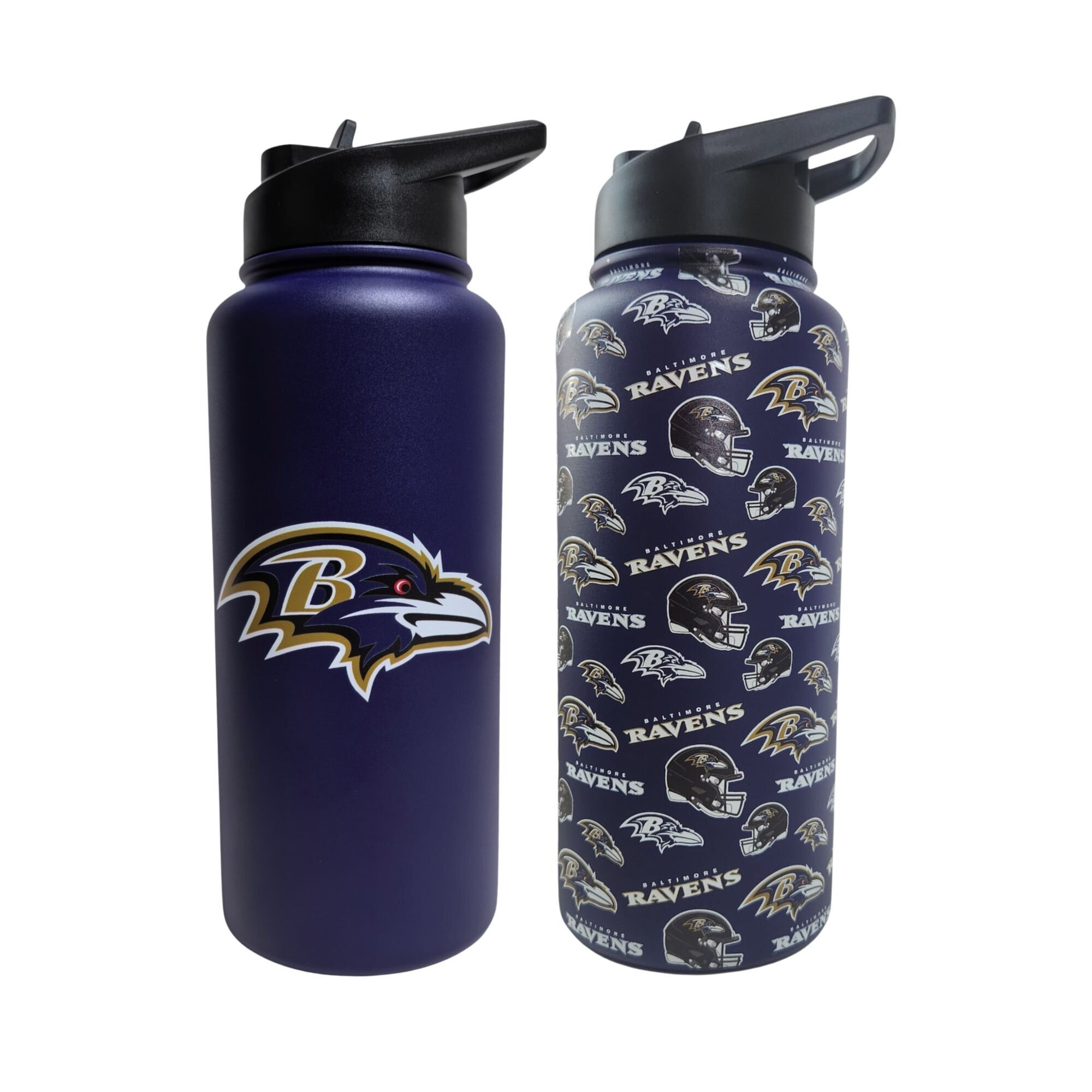 Pegasus Baltimore Ravens Game Day Duo 41oz. Stainless Steel Water Bottle Set