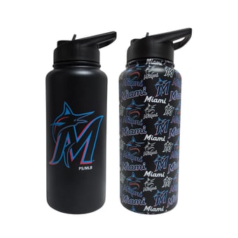 Pegasus Miami Marlins Game Day Duo 41oz. Stainless Steel Water Bottle Set