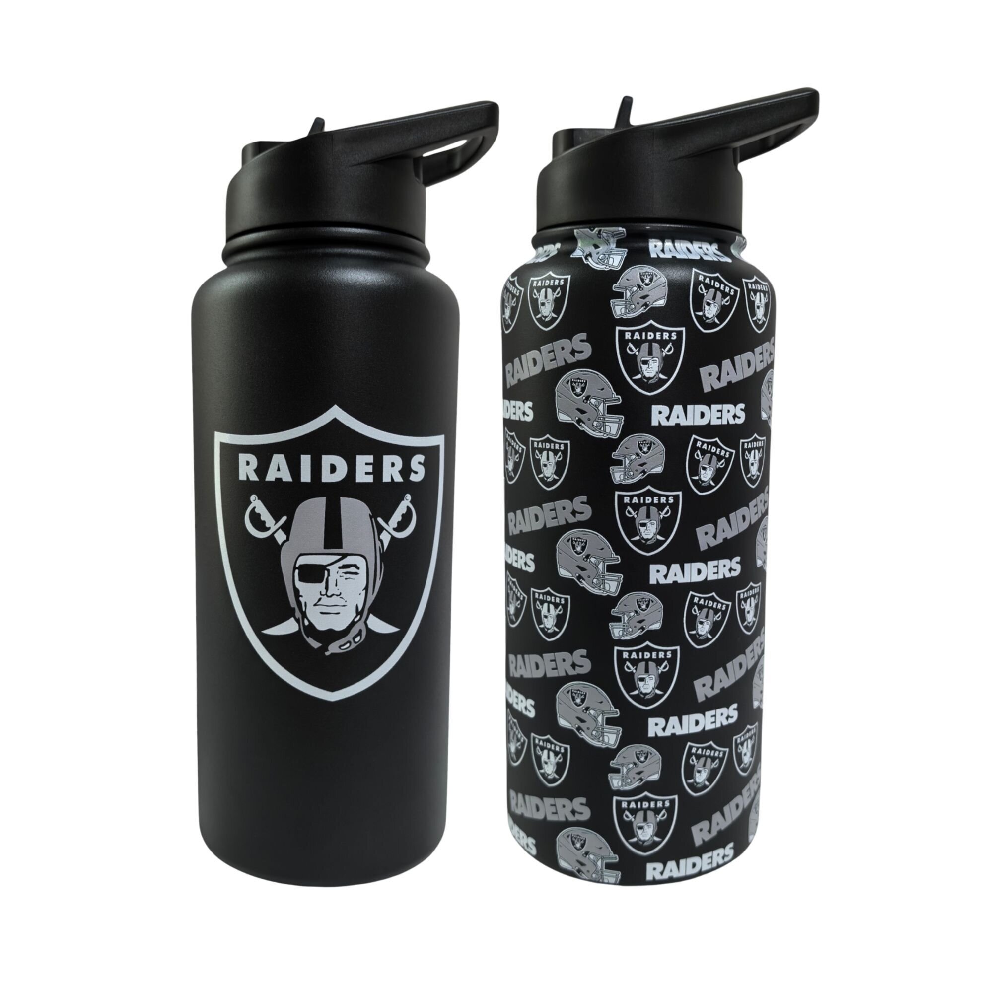 Pegasus Las Vegas Raiders Game Day Duo 41oz. Stainless Steel Water Bottle Set