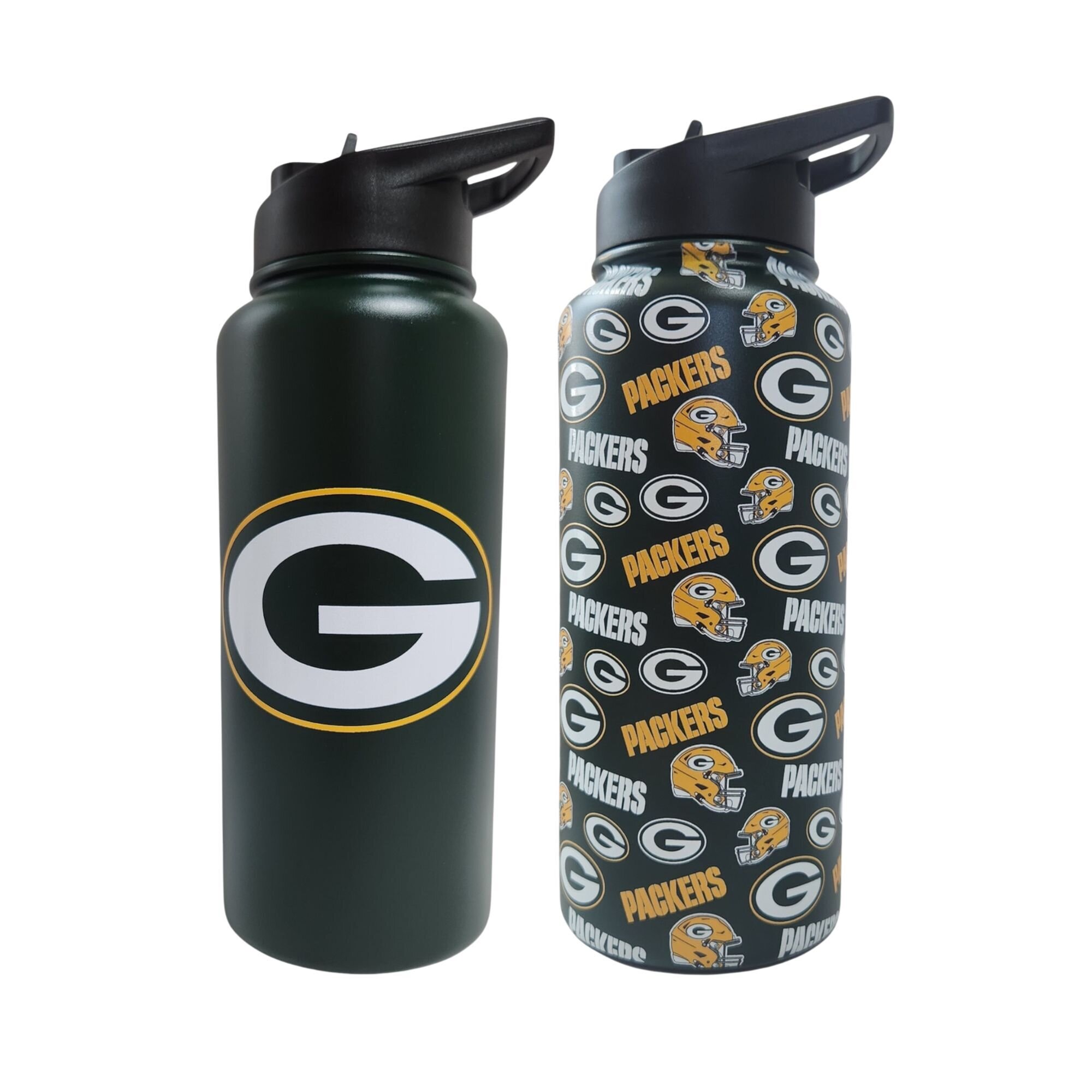 Pegasus Green Bay Packers Game Day Duo 41oz. Stainless Steel Water Bottle Set