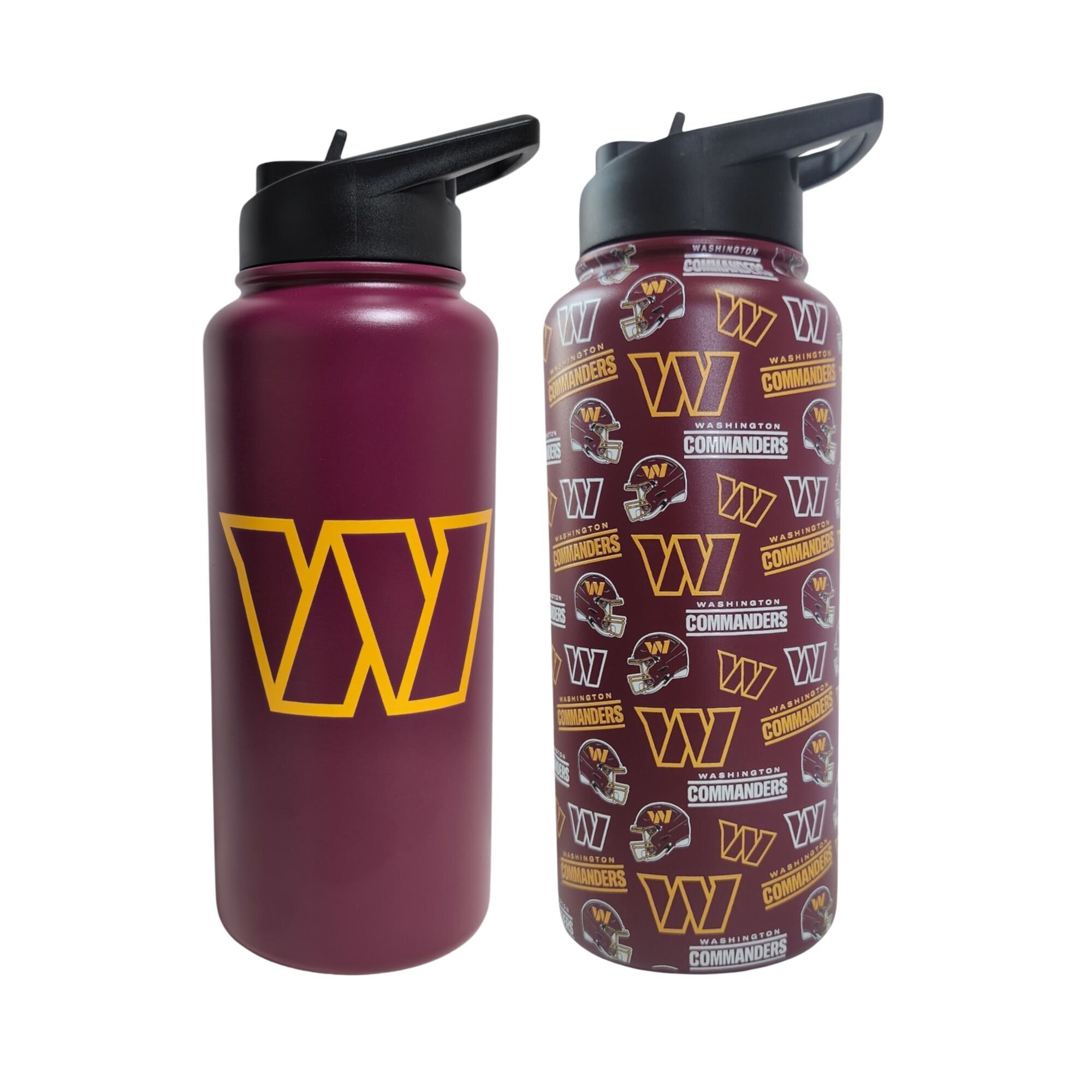 Pegasus Washington Commanders Game Day Duo 41oz. Stainless Steel Water Bottle Set