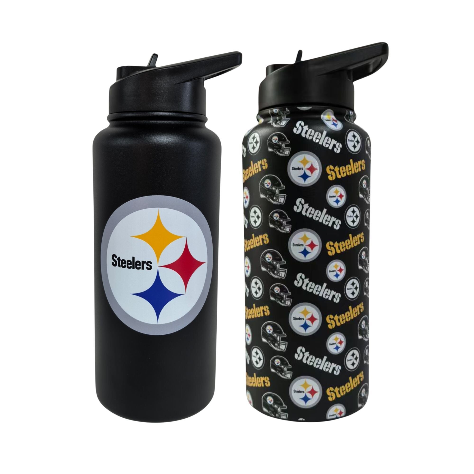 Pegasus Pittsburgh Steelers Game Day Duo 41oz. Stainless Steel Water Bottle Set
