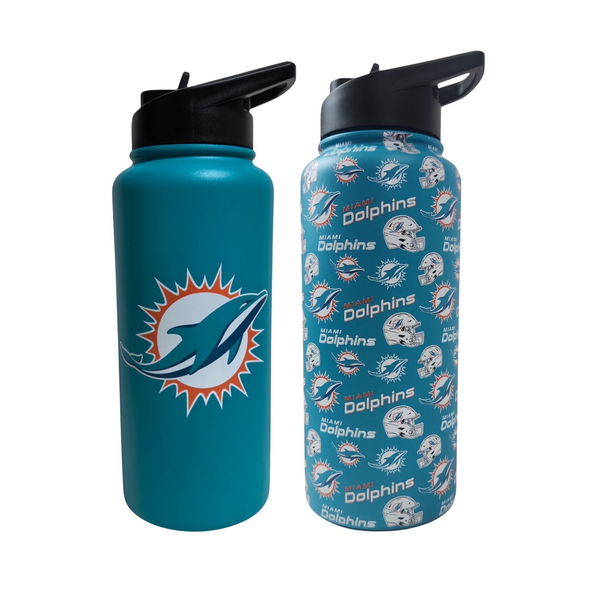 Pegasus Miami Dolphins Game Day Duo 41oz. Stainless Steel Water Bottle Set