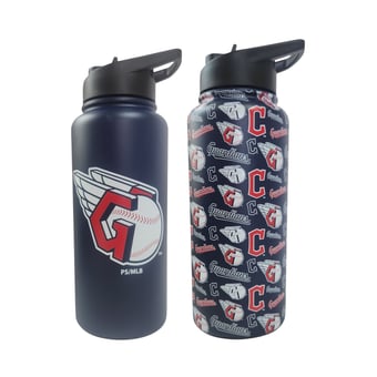 Pegasus Cleveland Guardians Game Day Duo 41oz. Stainless Steel Water Bottle Set