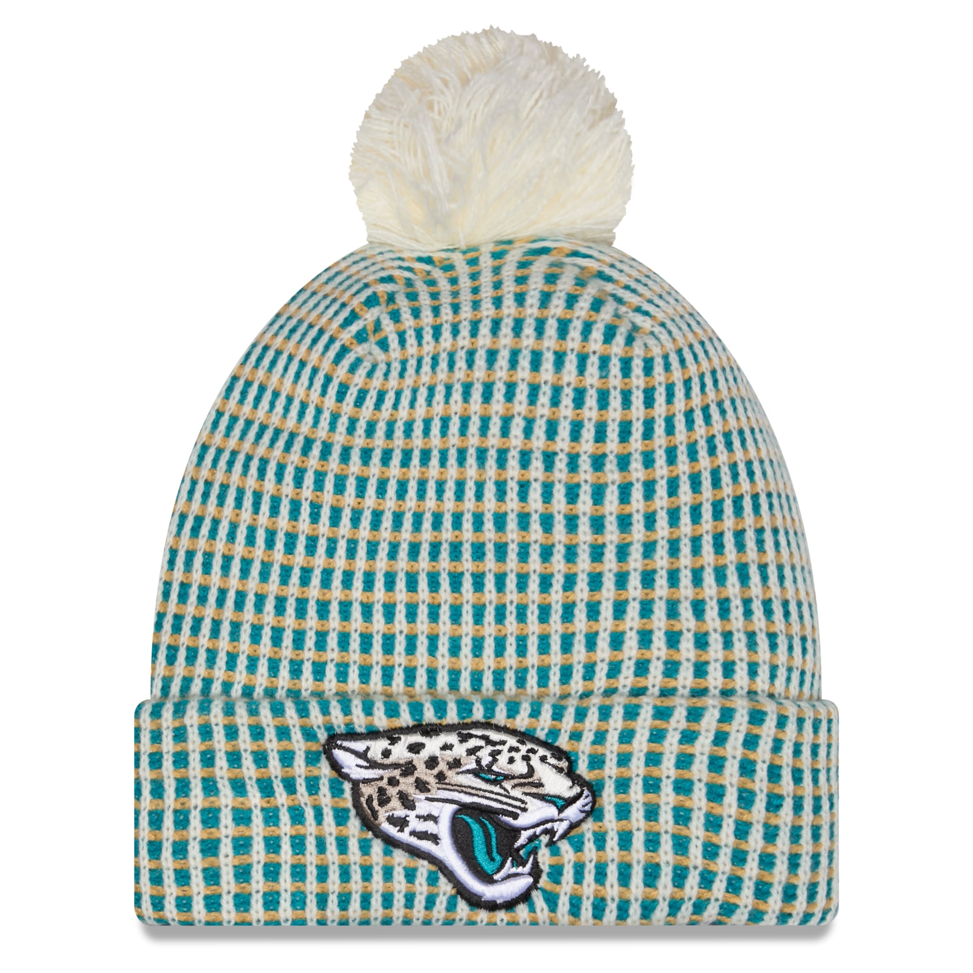 Men's New Era Natural Jacksonville Jaguars 2026 Rivalries Collection Cuffed Knit Hat
