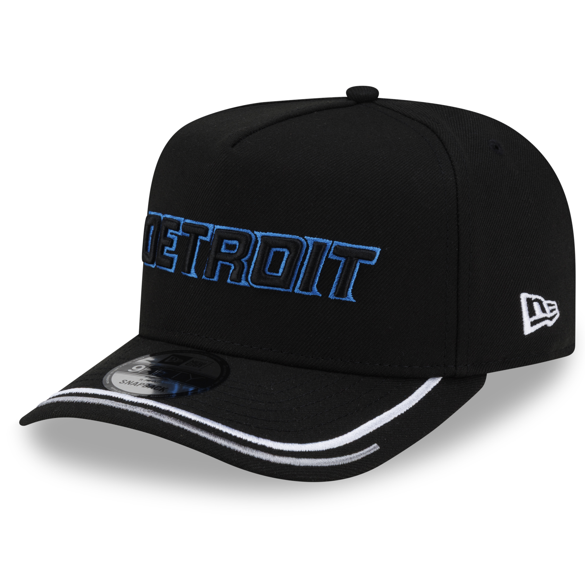 Men's New Era Black Detroit Lions 2026 Rivalries Collection Fan Pack A-Frame 9FIFTY Snapback Hat