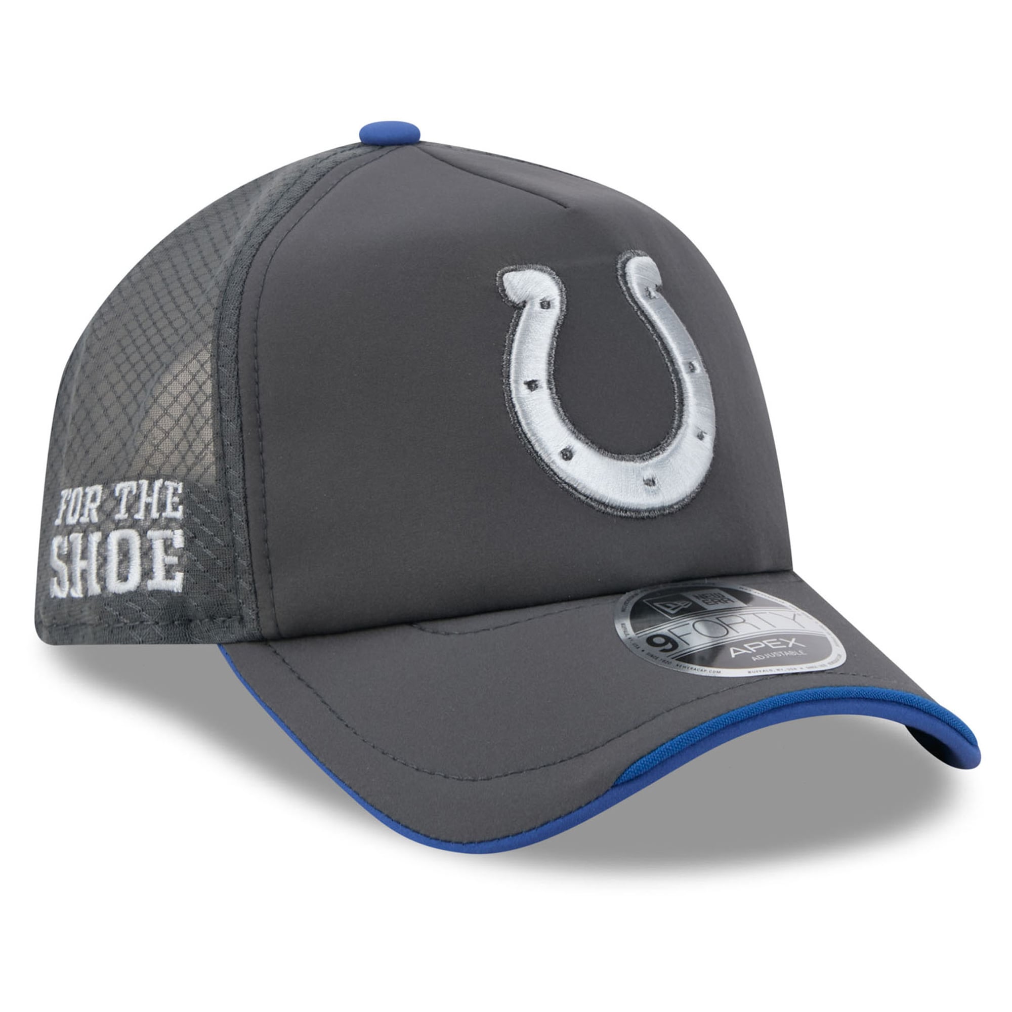 Men's New Era Anthracite Indianapolis Colts 2026 Rivalries Collection 9FORTY Apex Adjustable Hat