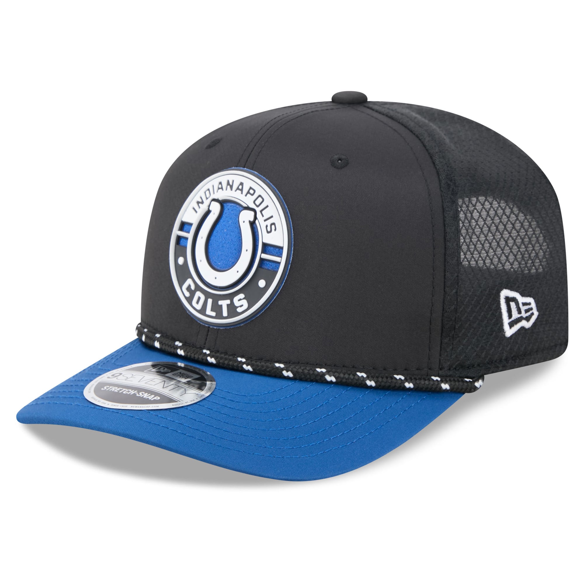 Men's New Era Anthracite Indianapolis Colts 2026 Rivalries Collection 9SEVENTY Adjustable Hat