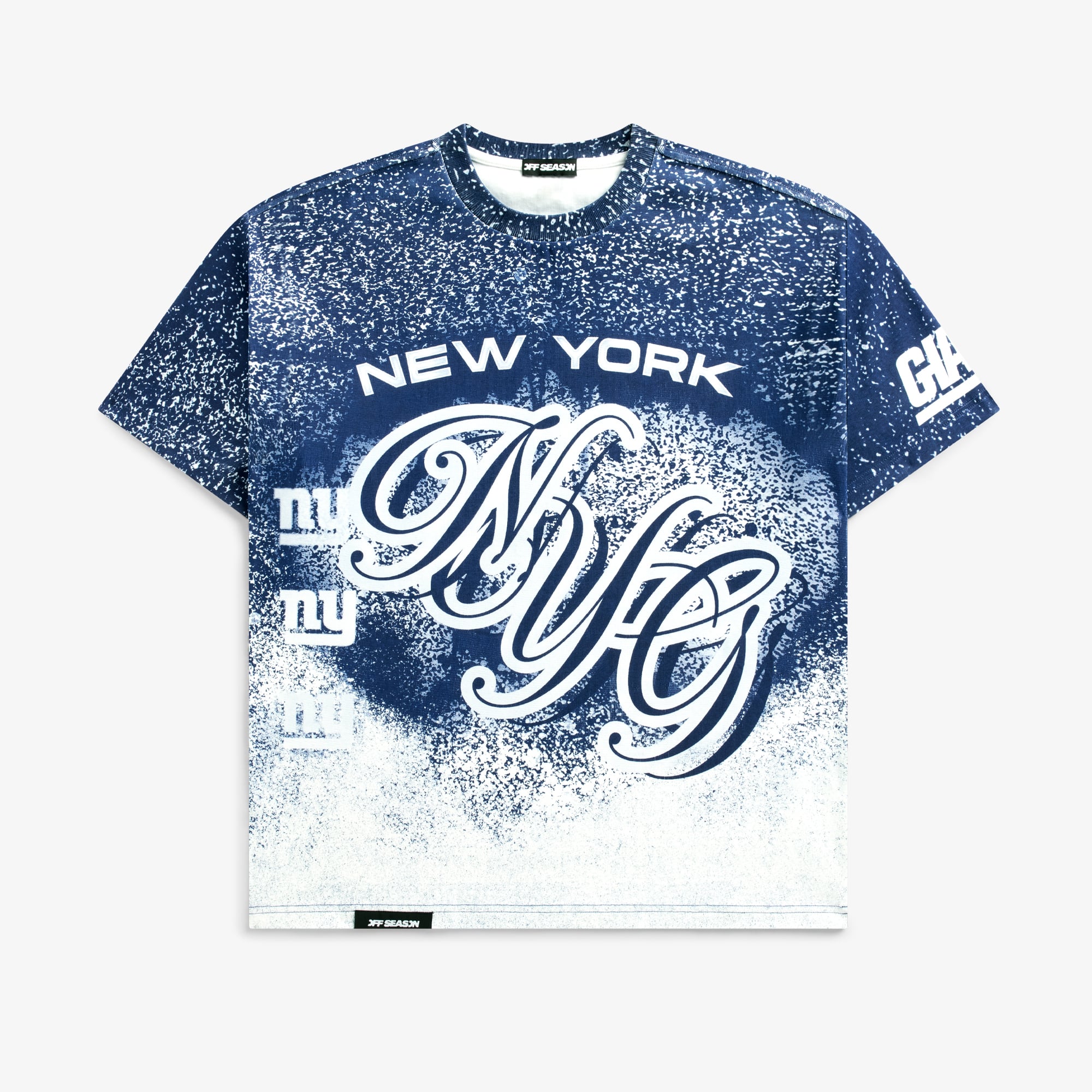 T-shirt unisexe Royal New York Giants à imprimé géant