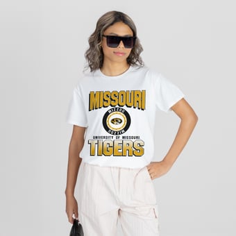 Women's Gameday Couture White Missouri Tigers All-Time Classic Oversized Flowy T-Shirt