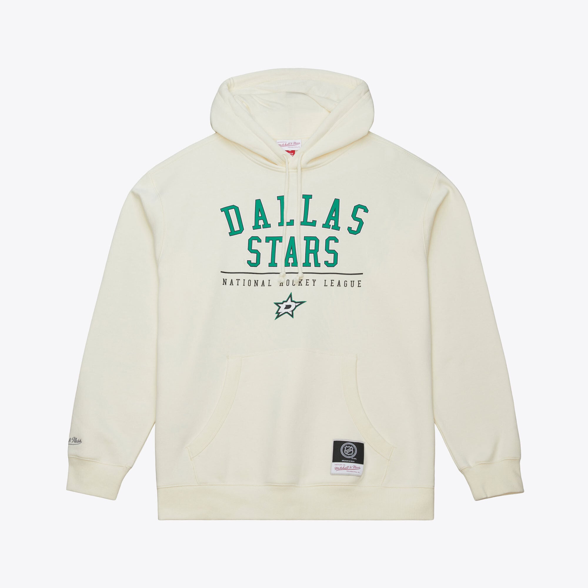 Men's Mitchell & Ness  Cream Dallas Stars Walk-Off Logo Fleece Hoodie