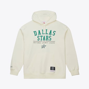 Men's Mitchell & Ness  Cream Dallas Stars Walk-Off Logo Fleece Hoodie