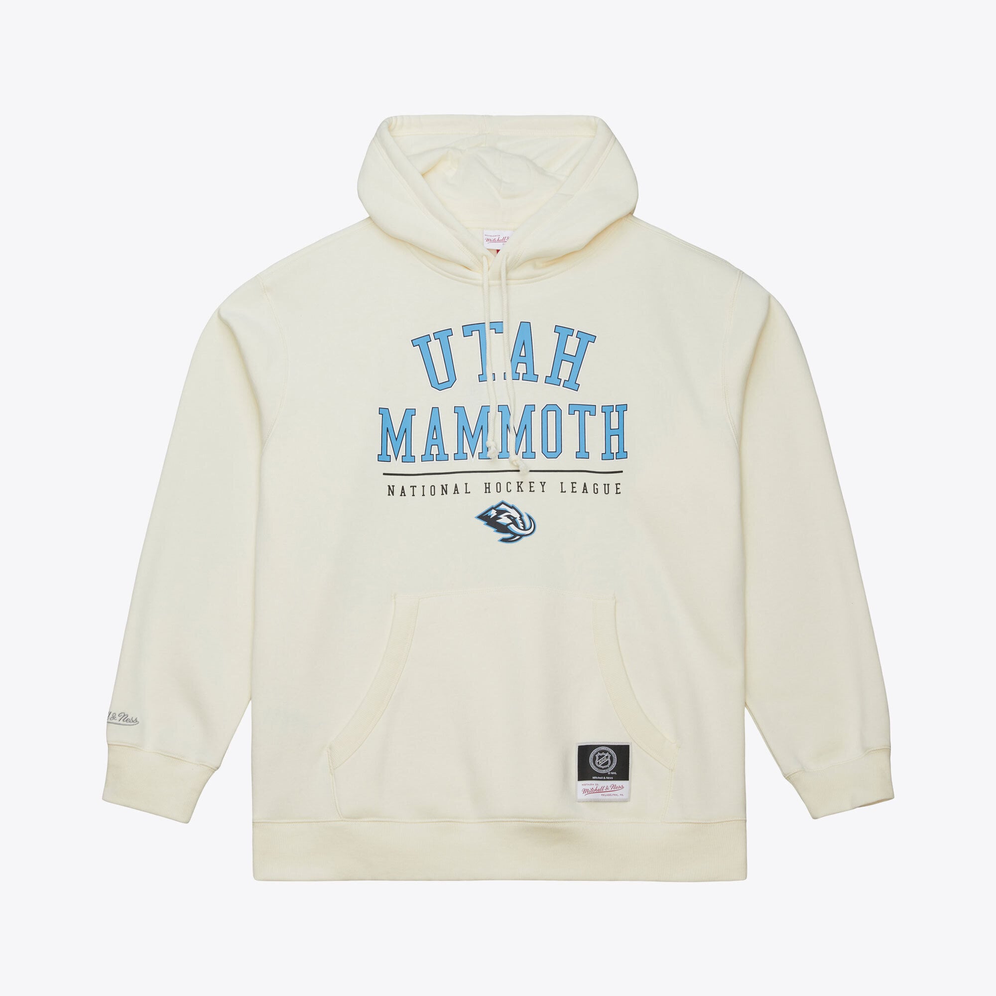 Men's Mitchell & Ness  Cream Utah Mammoth Walk-Off Logo Fleece Hoodie