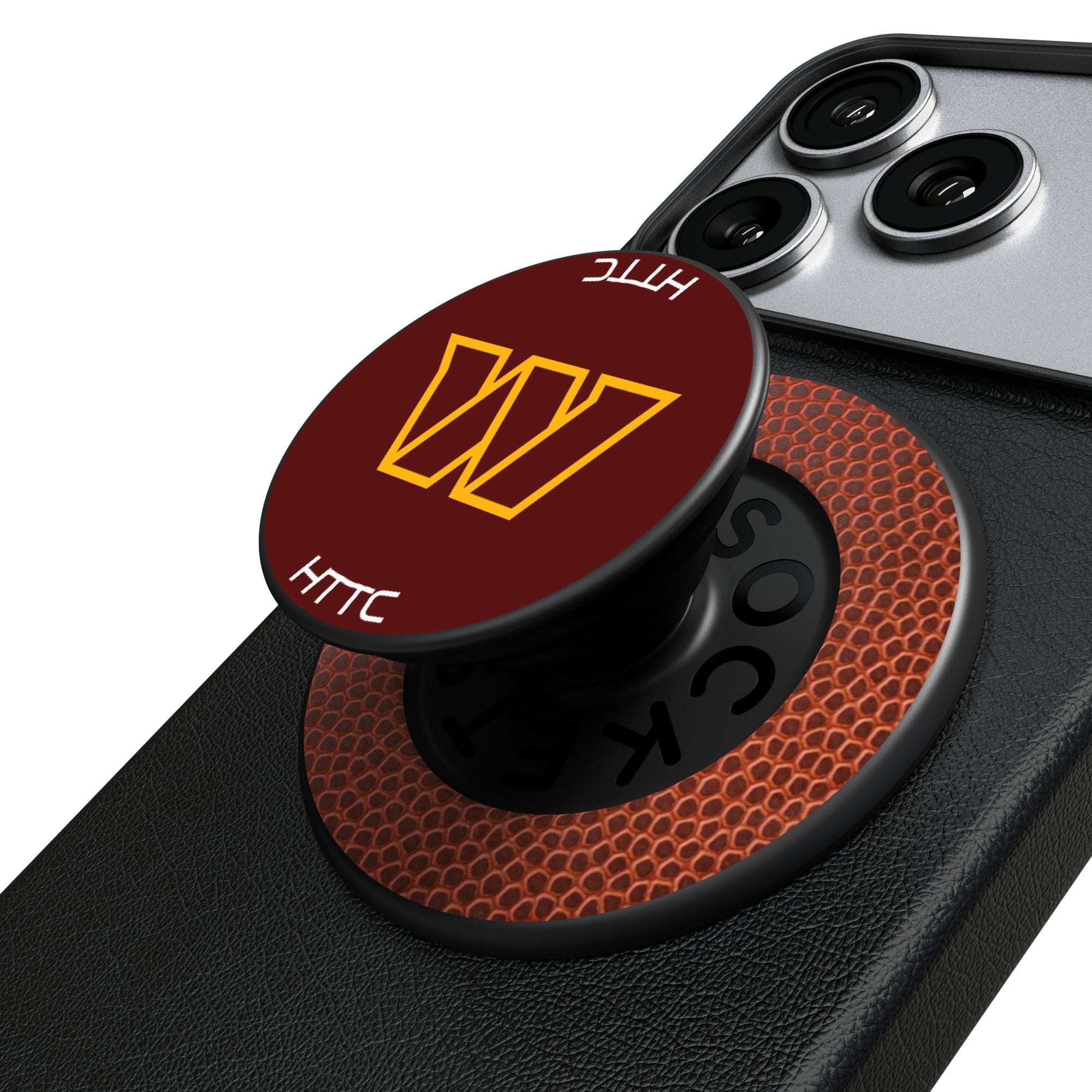 Keyscaper Washington Commanders  Endzone Solid PopSockets Magnetic Phone Grip & Stand