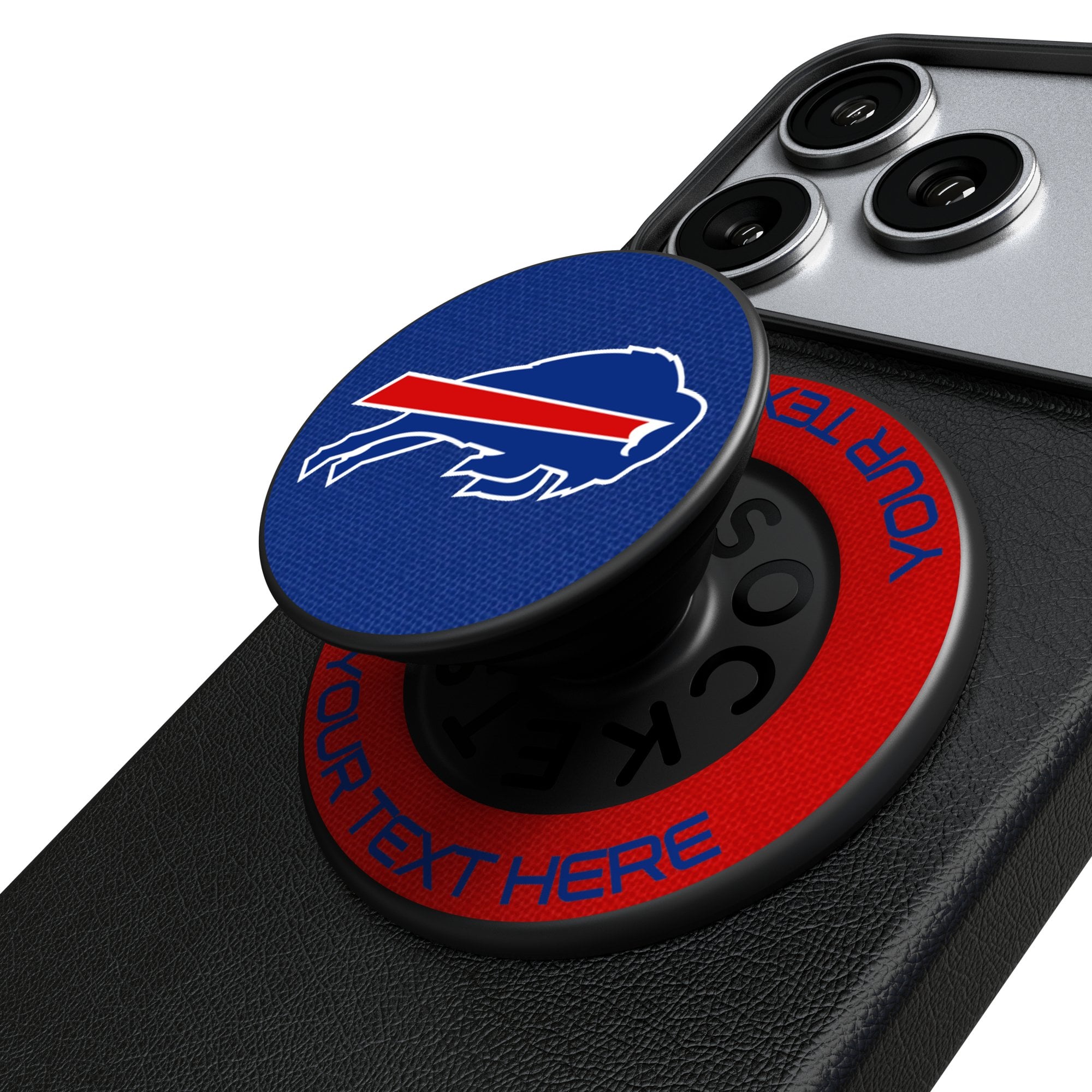 Keyscaper Buffalo Bills Personalized Endzone Solid PopSockets Magnetic Phone Grip & Stand