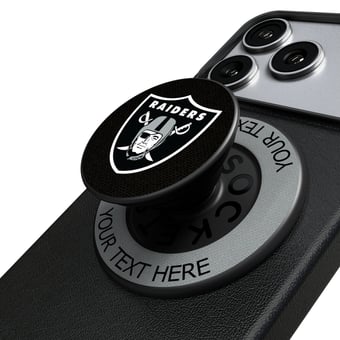 Keyscaper Las Vegas Raiders Personalized Endzone Solid PopSockets Magnetic Phone Grip & Stand