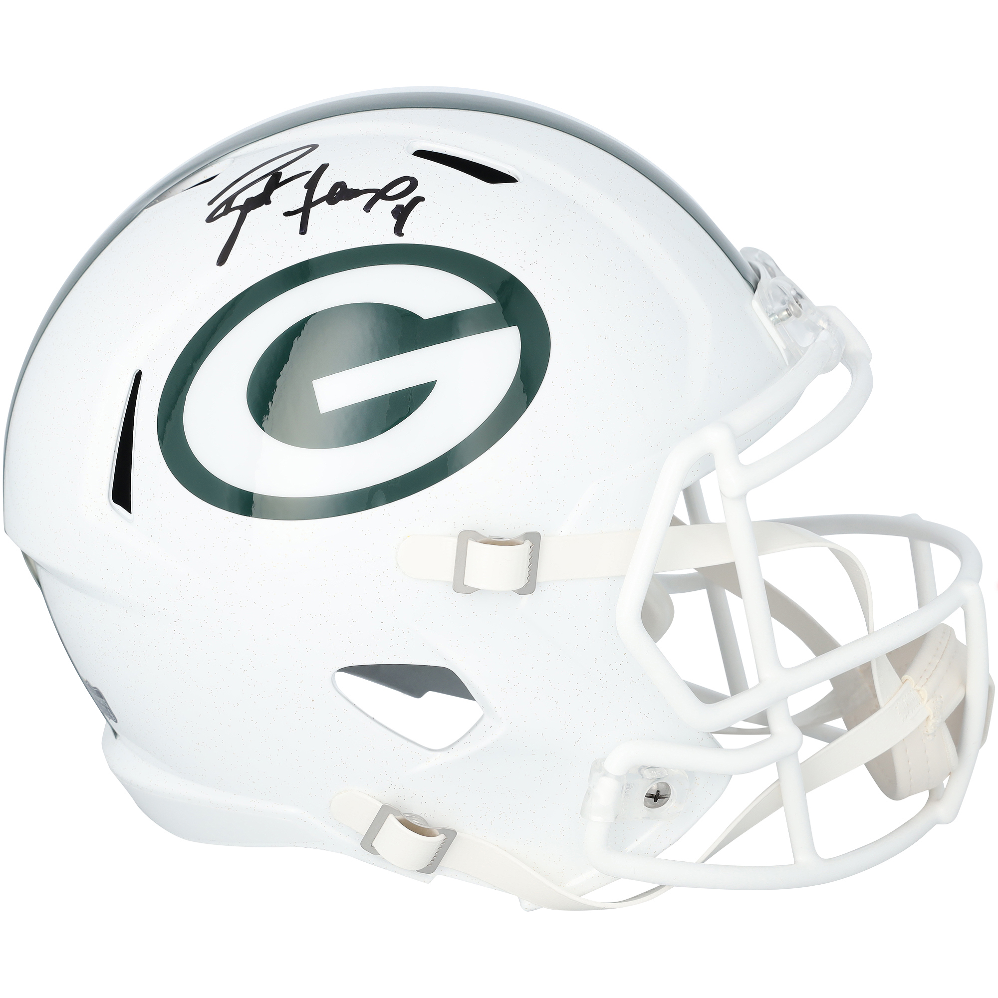 Brett Favre Green Bay Packers Autographed Riddell 2024 Alternate White Speed Replica Helmet