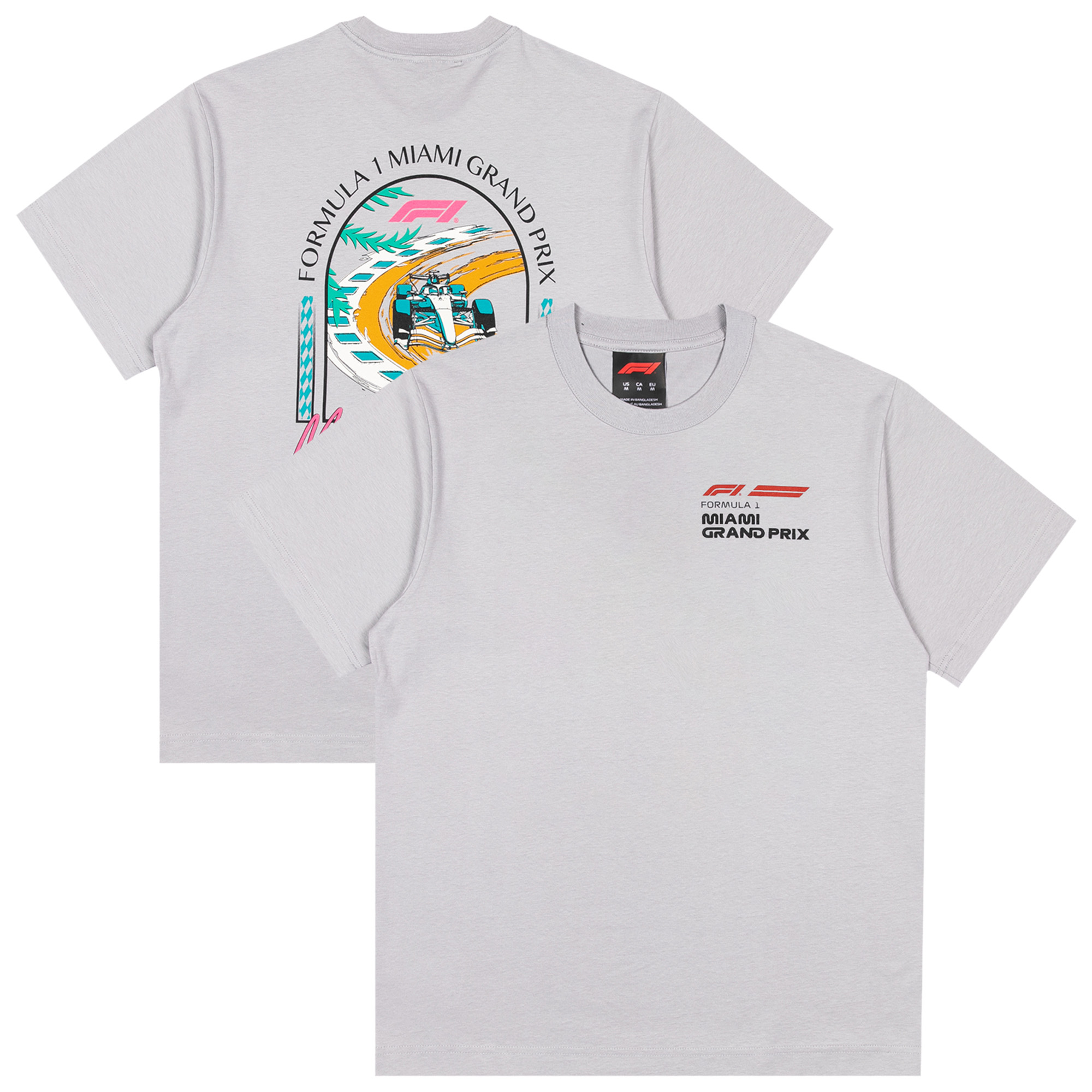 Men's Gray 2026 Miami Grand Prix Corner T-Shirt