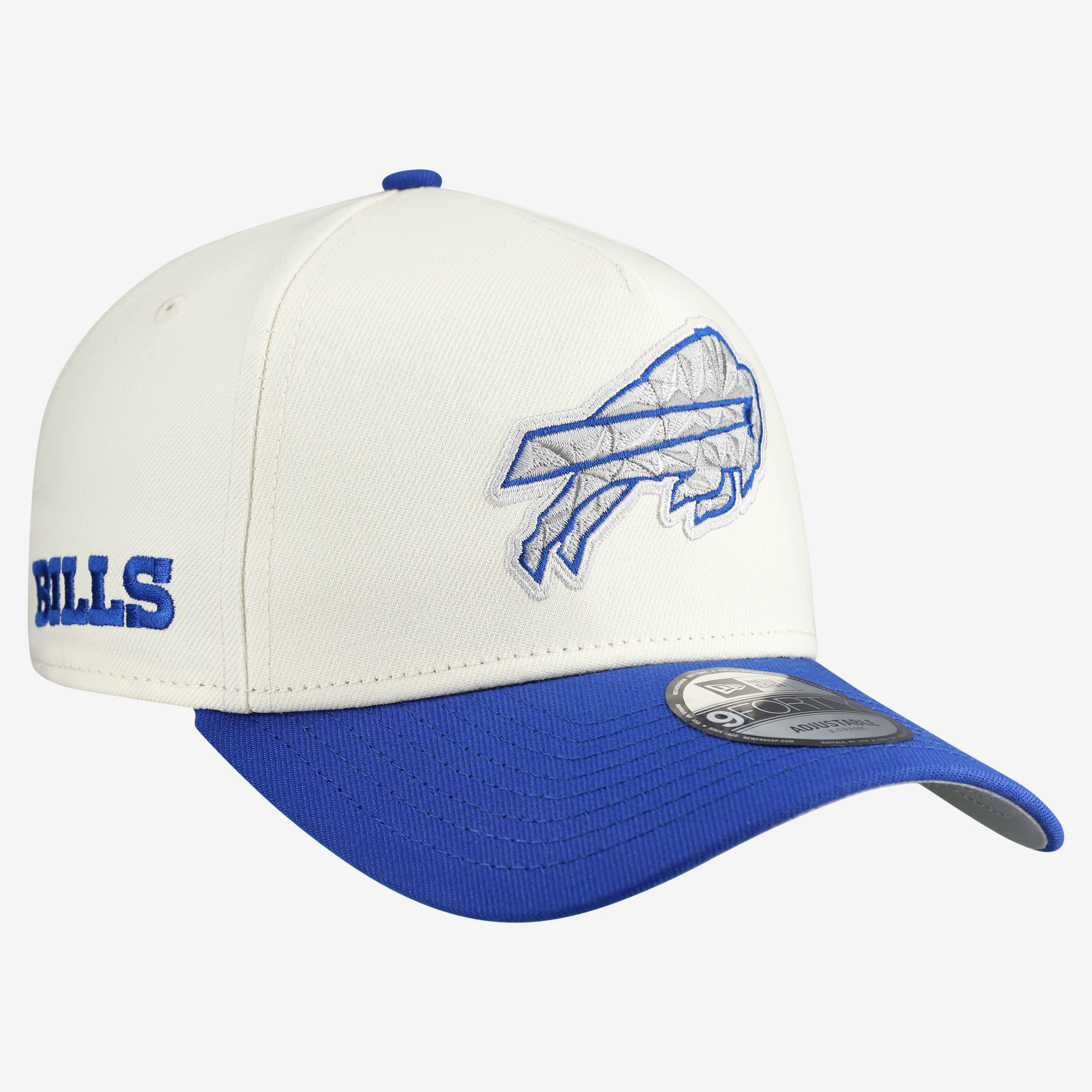 Men's New Era  Cream Buffalo Bills Rivalries Collection 9FORTY A-Frame Adjustable Hat