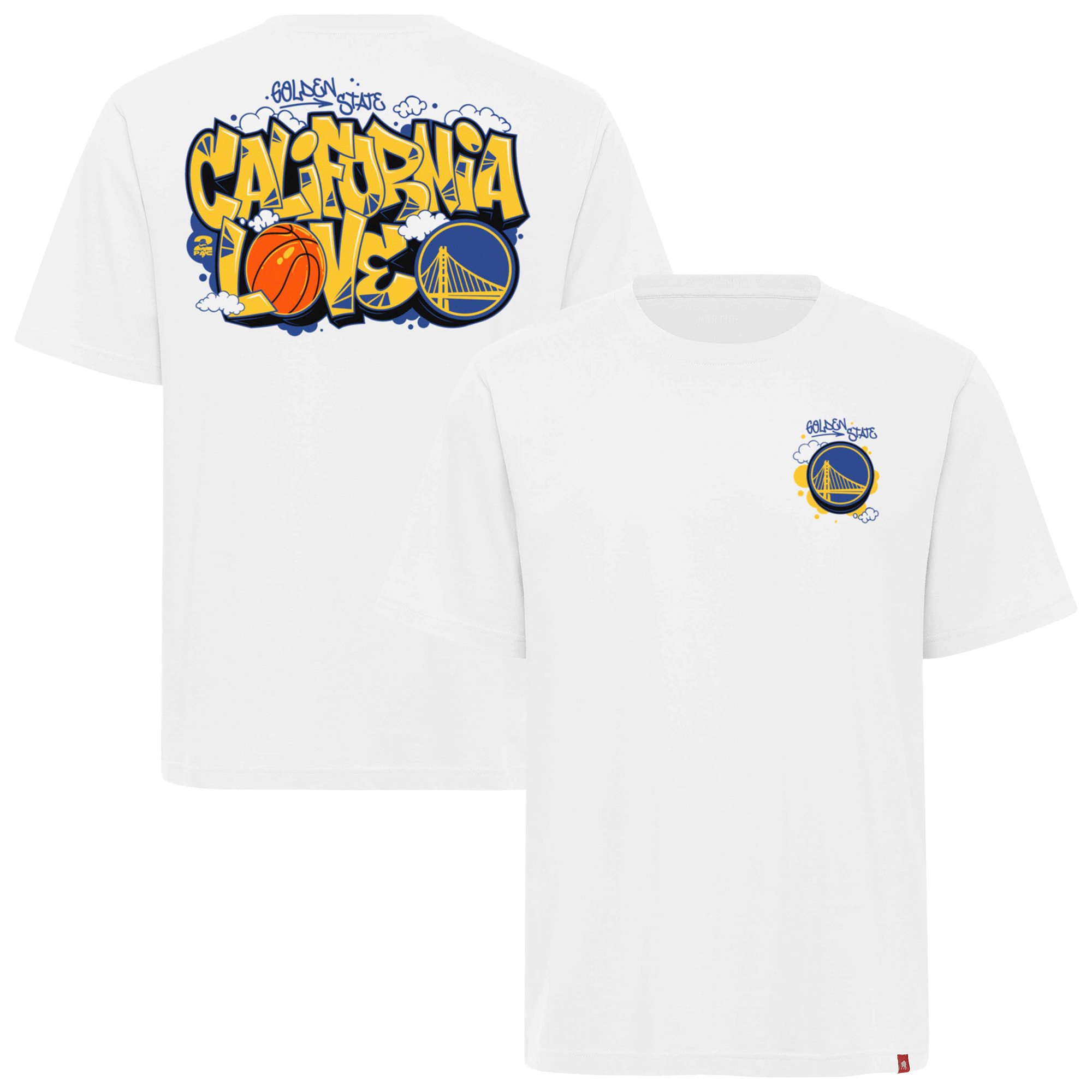 Unisex Sportiqe x 2PAC California Love White Golden State Warriors Duke T-Shirt
