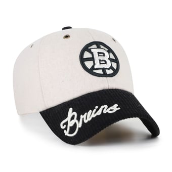 Women's '47 Cream/Black Boston Bruins Rope Script Clean Up Adjustable Hat