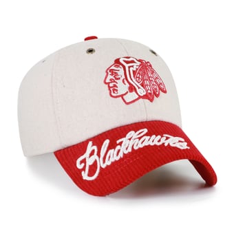 Women's '47 Cream/Red Chicago Blackhawks Rope Script Clean Up Adjustable Hat